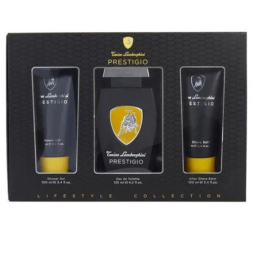 Lamborghini Prestigio Gavesæt 125ml EDT + 100ml Shower Gel + 100ml Aftershave Balm